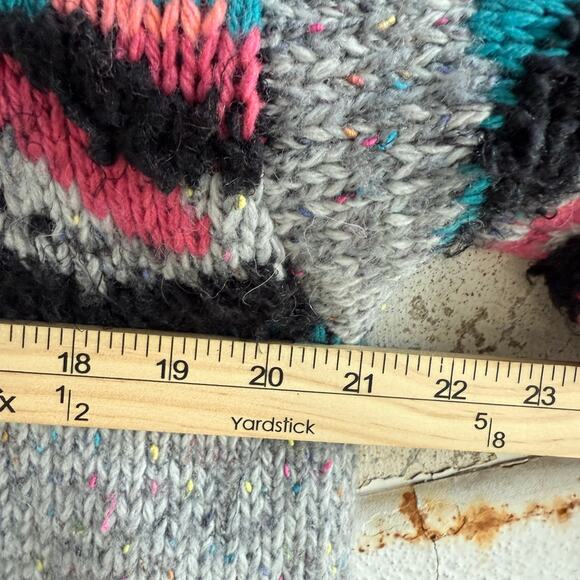 Free People Sweater Alpaca Wool Blend Fuzzy Cropped Pullover Women S I Heart You - Picture 9 of 10